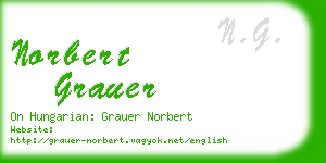 norbert grauer business card